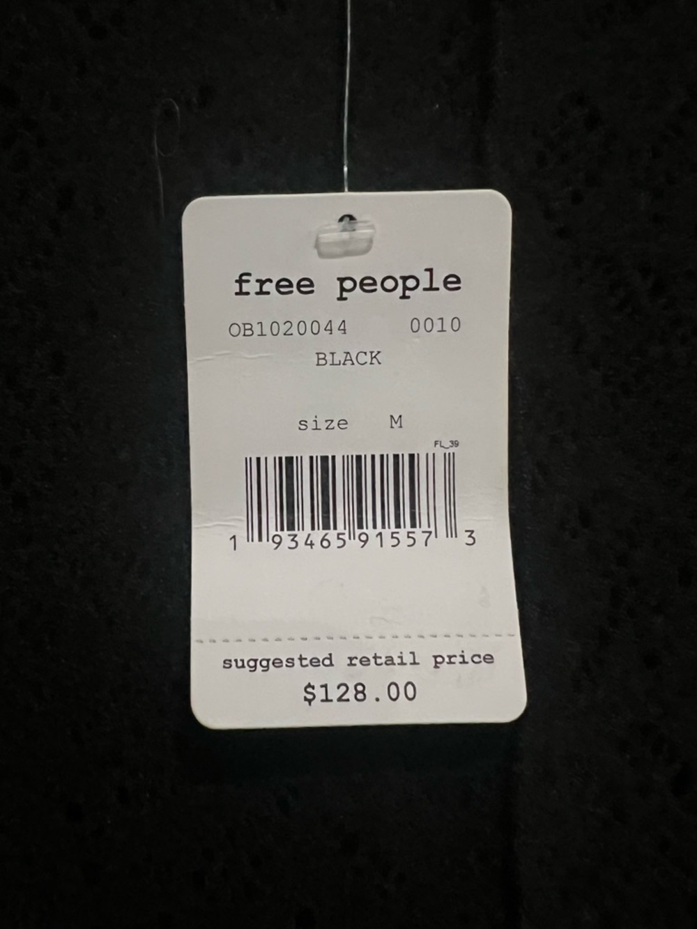 Free People Black Tunic Sweater dress size Medium brand new with tag . - Picture 4 of 6